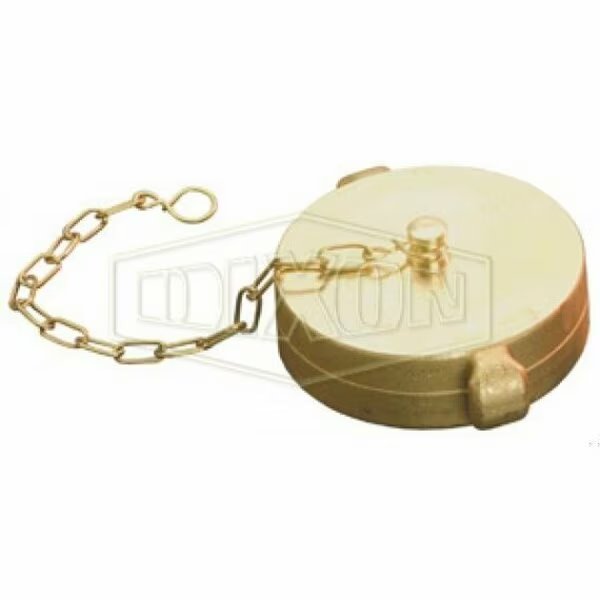 The Right Connection 17-176 Rocker Lug Cap with Chain, 2 in Nominal, FNPSH End Style, Cast Brass, Do, Dixon, Mfr#: RFC200